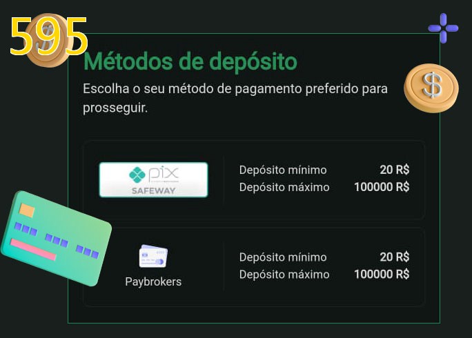 O cassino 595bet oferece uma grande variedade de métodos de pagamento